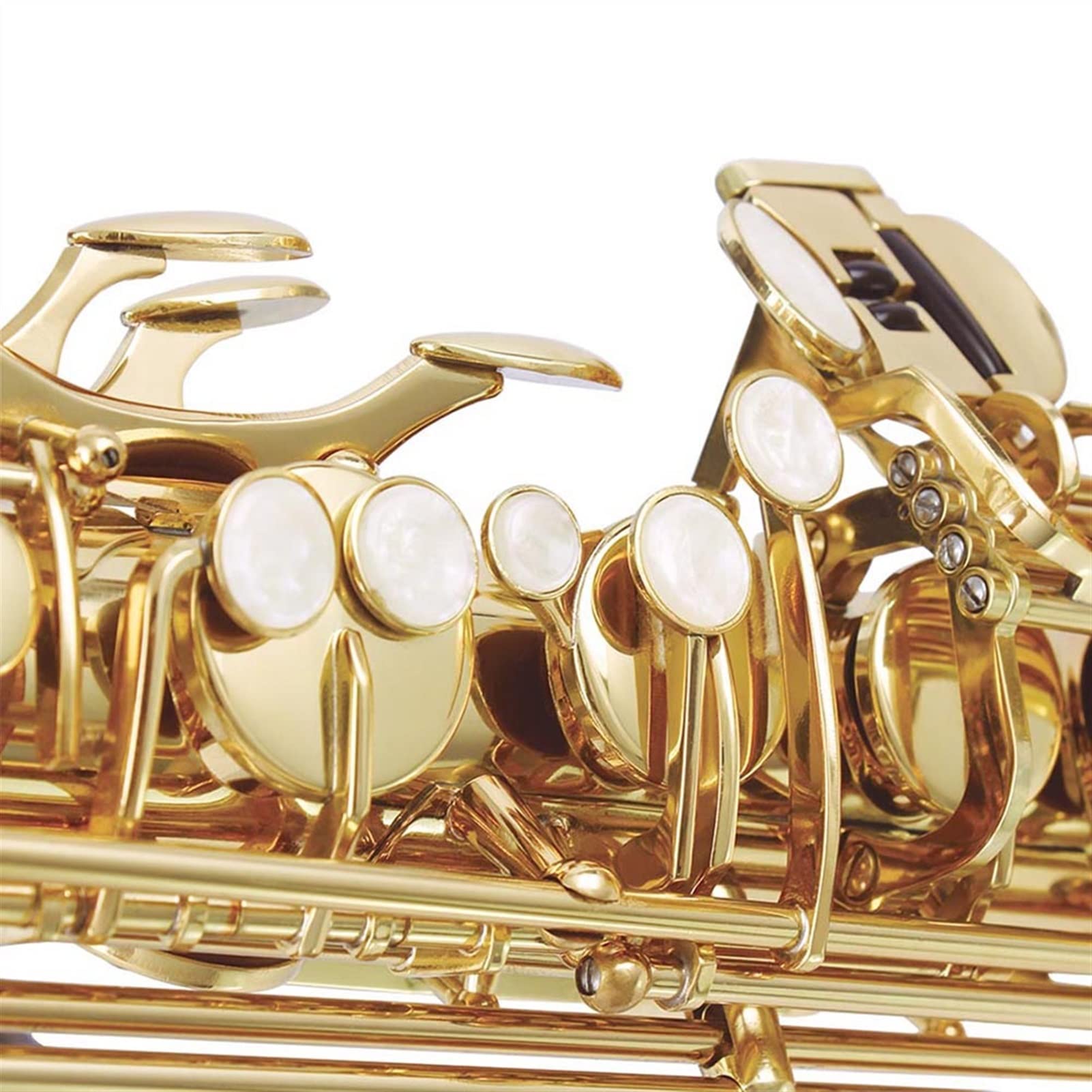 Sax Principianti Kit Sassofono tenore in SIB Professionale in Ottone Laccato Oro B Sax Piatto Strumento Musicale a fiato con Accessori per bocchino in Custodia Strumento a fiato