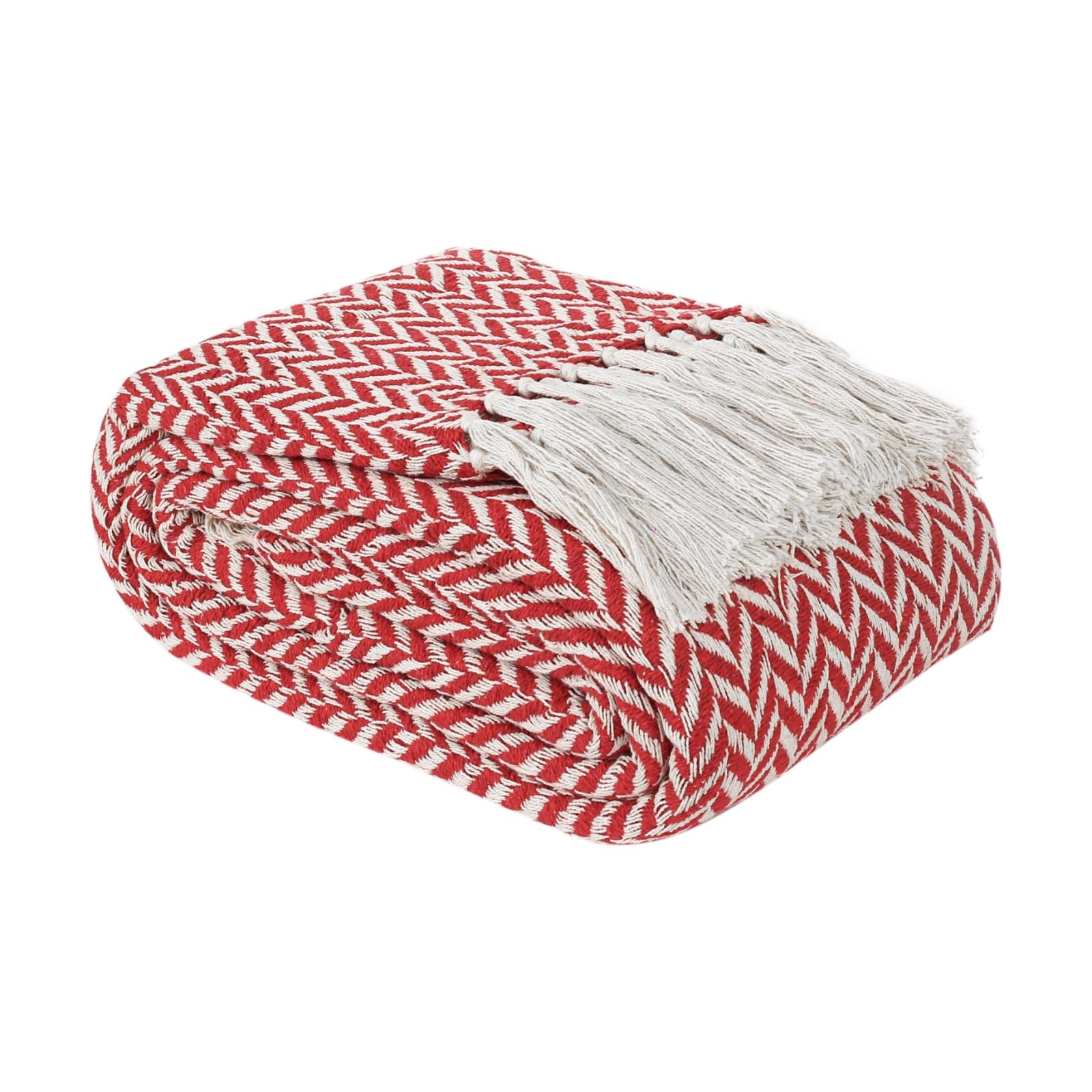 Premium Cotton Woven Throw for Sofa, Couch, Bed, Chair Decoration with Soft Fringes, 50 X 60 Inches-picture-22