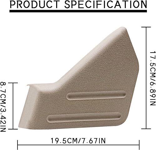 Miniatura 10 de Panel de cubierta de asiento del conductor izquierdo compatible con Ford F-150, 9L3Z-1661693-CA 2009-2014, cubierta negra (negro)