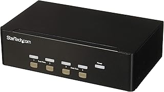 StarTech.com 4 Port VGA KVM Switch - Dual VGA - Hot-key & Audio Support - 1920x1200 KVM Switch - KVM Video Switch (SV431DVGAU2A)