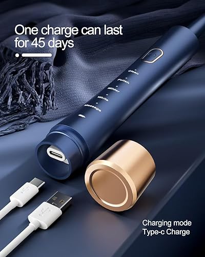 Miniatura 4 de IPX7 Sonicare - Cepillo de dientes eléctrico impermeable Sonicare, carga rápida de 2 horas con recordatorio de tiempo inteligente, 5 modos, 8