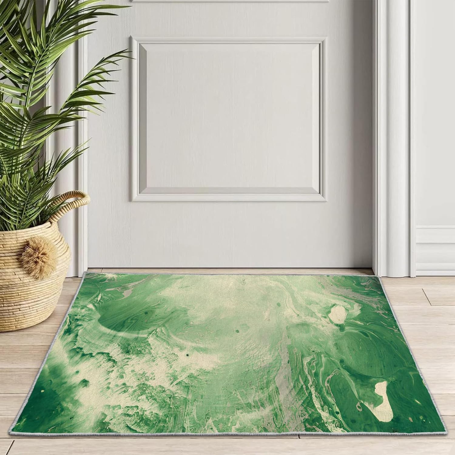 Marble Rug 2x3 Gray Gold Entryway Rug Non-Slip Washable Small Rugs, Super Soft Gold Glitter Fluid Low-Pile Front Door Mat, Indoor Floor Carpet for Entrance Kitchen Bathroom Bedroom Decor