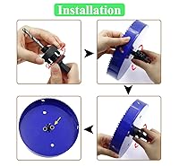Vista 6 de Sierra de agujero de 6-1/4 pulgadas con eje resistente, profundidad de corte de 1.2 pulgadas, sierra de agujero bimetálica HSS para cortar
