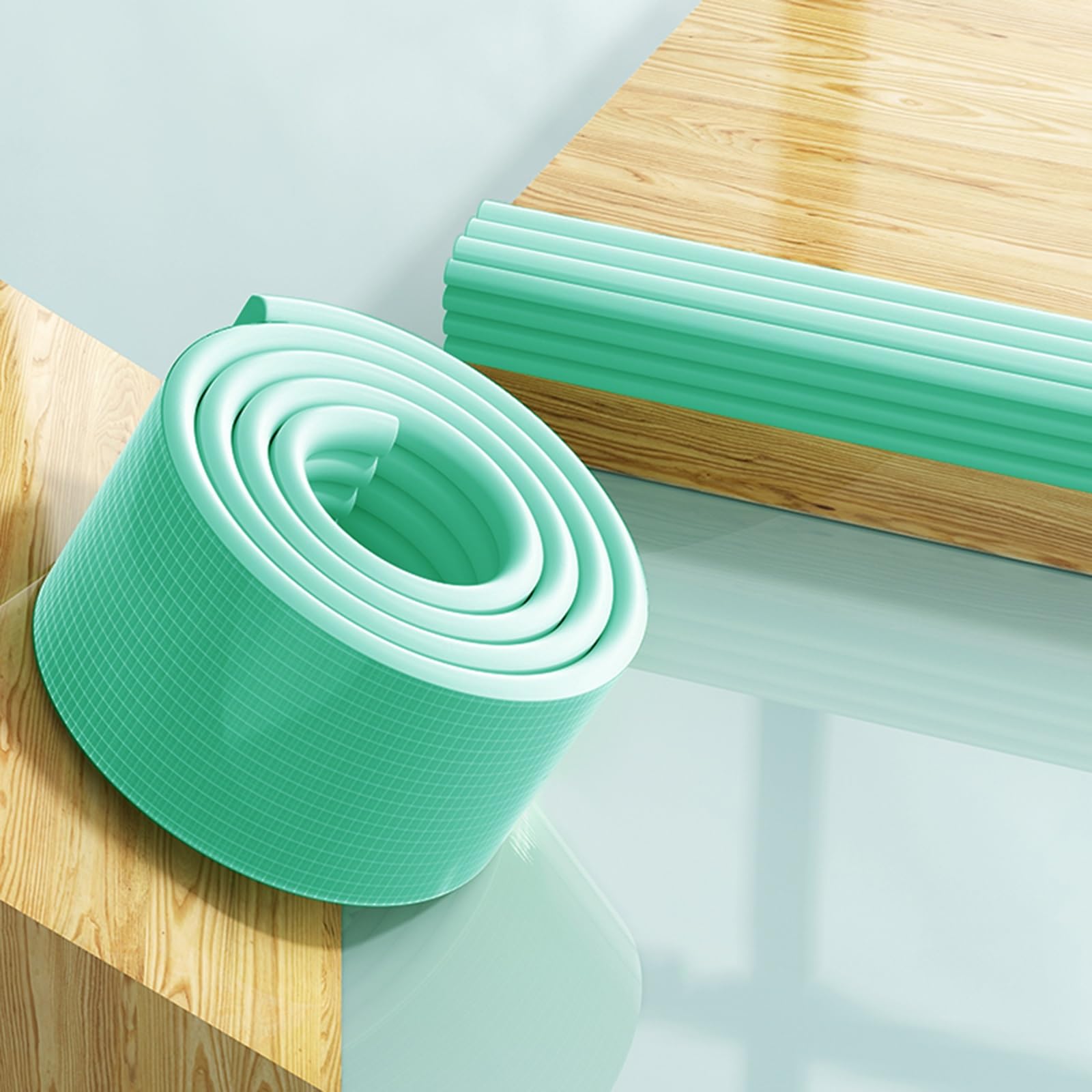 Tira de espuma para esquina de pared en forma de W, protector de bordes, cinta protectora anticolisión para gabinete, escritorio, cocina, encimeras, cama, 10 m