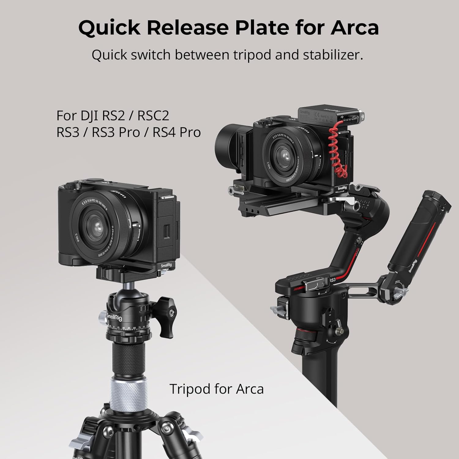 SMALLRIG ZV-E10 II Base Plate for Sony Alpha ZV-E10 II, Bottom Mount Plate with Quick-Release Plate for Arca, QD Socket, Hand Strap Hole, 1/4"-20 Threaded Hole - 4950 - Image 5