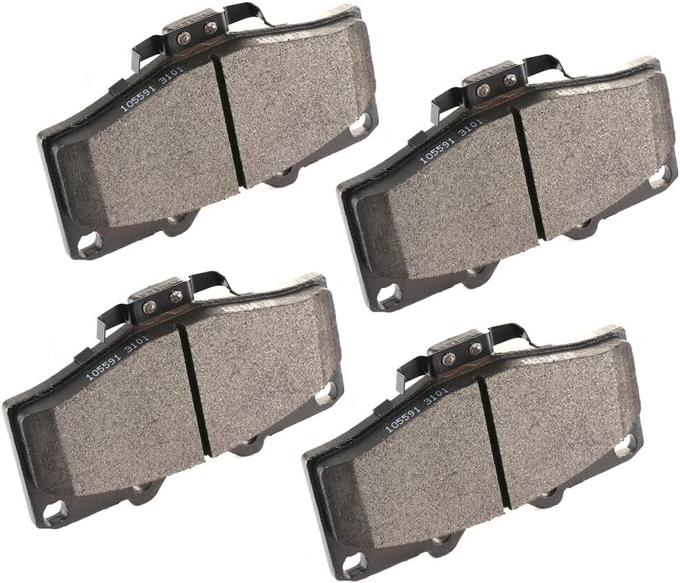 INEEDUP Semi-Metallic Disc Brake Pads Set Front For Toyota For 4Runner 1995-2002,For Toyota For Tacoma 1995-2004 D410(4PCS)