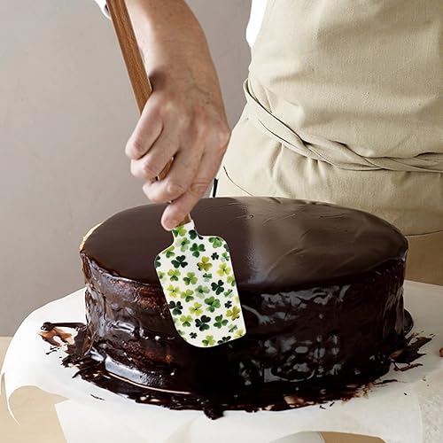 Miniatura 9 de YARDWE Espátula de silicona para hornear crema de mermelada, espátula de crema para hornear, espátulas para tartas con patrón de cepillo de miel,