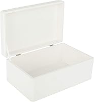 Vista 1 de Caja de almacenamiento grande de madera blanca con tapa con bisagras 30 x 20 x 14 cm (+-1.27 cm) Caja de regalo para herramientas, juguetes