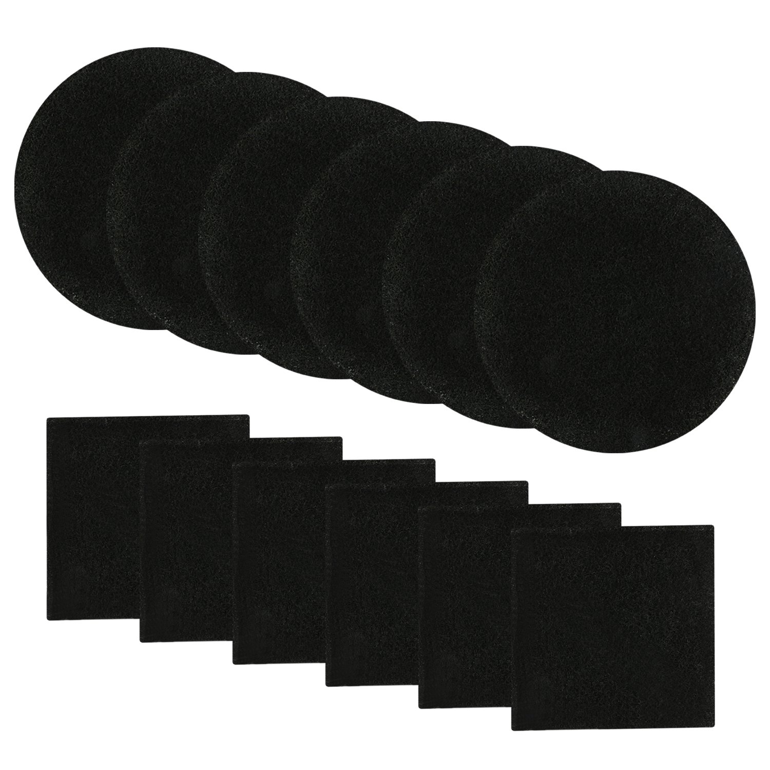 Resinta Compost Bin Filters - 12 Pack Refill Set, Round and Square
