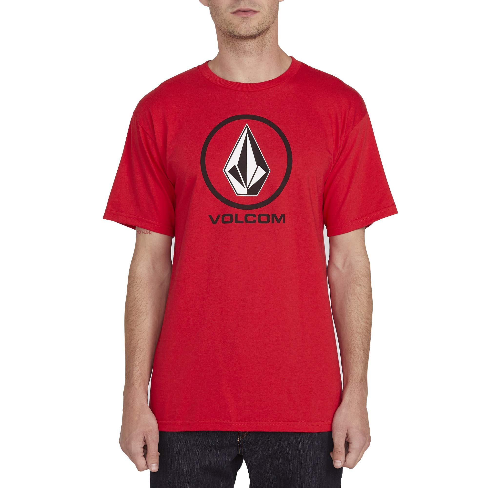 Volcom Men's Crisp Stone S/S Tee T-Shirt, Red, XL