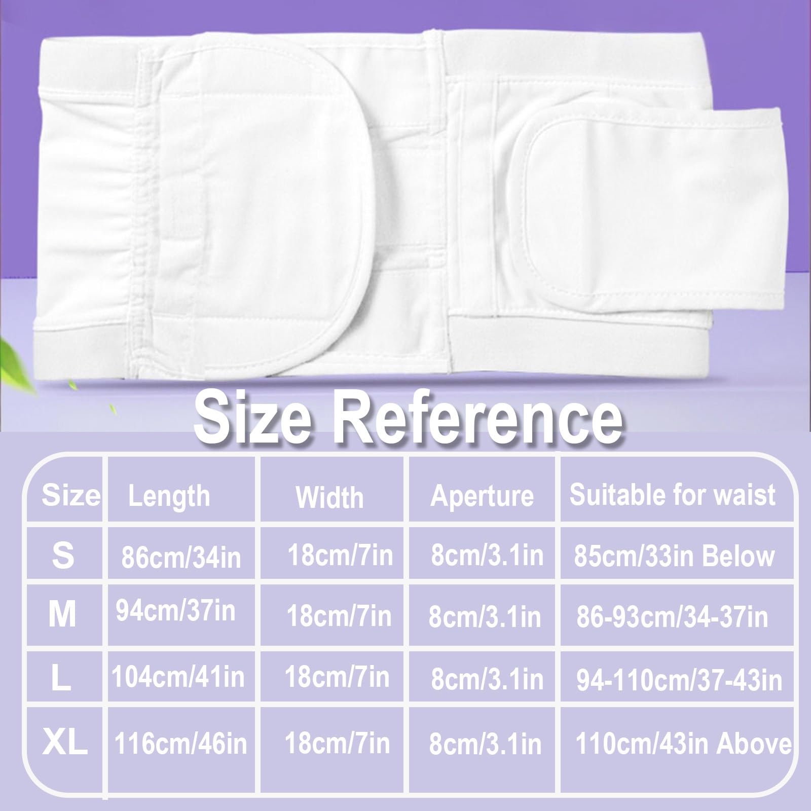 Fascia per Stomia, Cintura per Stomia Regolabile da Donna, Cintura Colostomia per Colostomia e Ileostomia Post-Operatoria Addominale(Large)