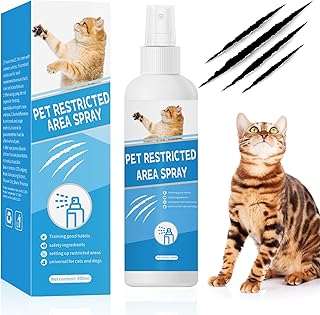 chimoo Katzenabwehrspray,200ml Katzen Fernhaltespray für Innen Fernhaltemittel für Katzen Beruhigungsmittel für Katzen Ant...