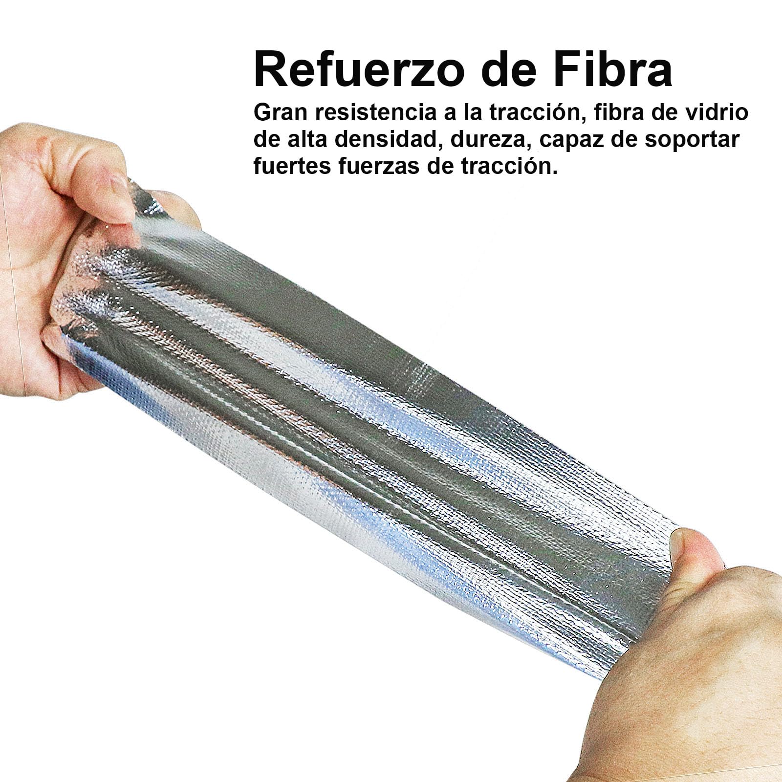 BOMEI PACK Ruban adhésif renforcé en aluminium, 75 mm x 20 m, idéal pour sceller, réparer et isoler les surfaces dans les projets