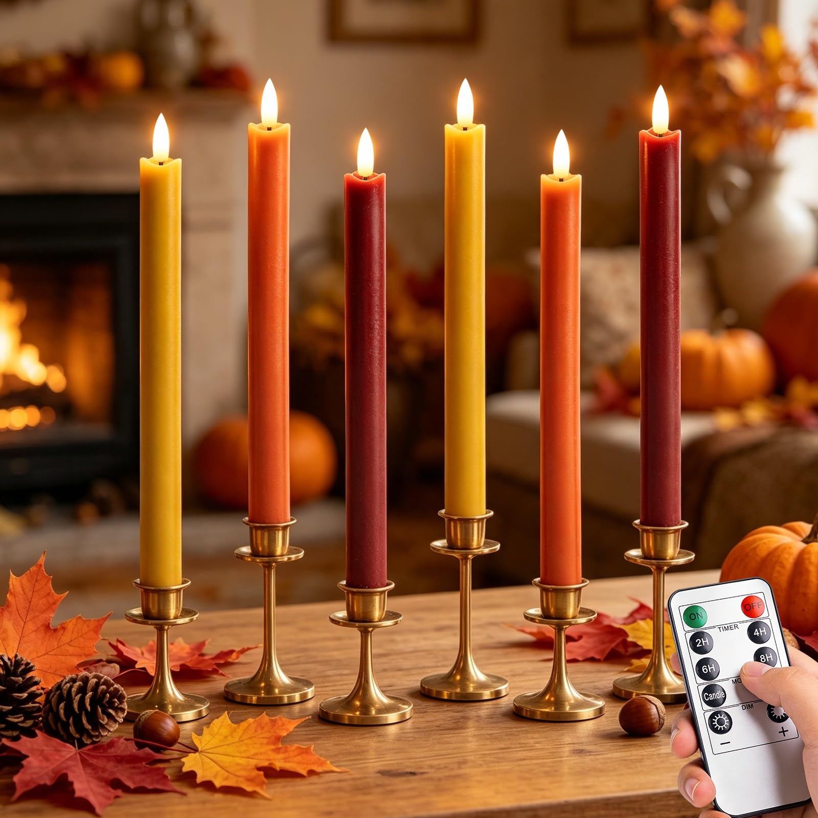 ARIKJ Flameless Taper Candles