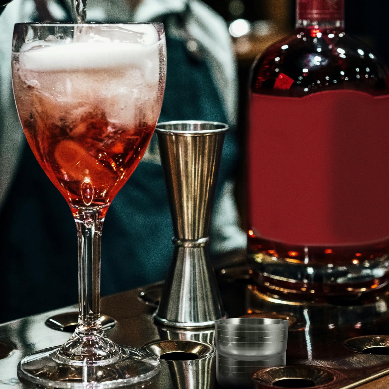 Zerodeko Tapa de acero inoxidable para coctelera de 550 ml, reutilizable, accesorios para cócteles y bebidas, ideal para bar y para el hogar