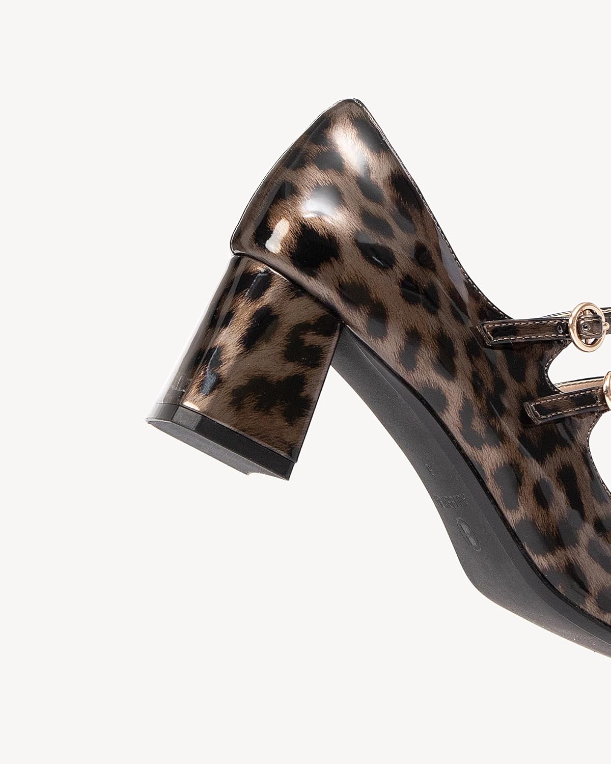 NEWBELLA Women's Mary Jane Pumps - Vintage Patent Leather Dress Shoes with Double Strap, Round Toe & 2" Chunky Heel for Office/Wedding - Image 5