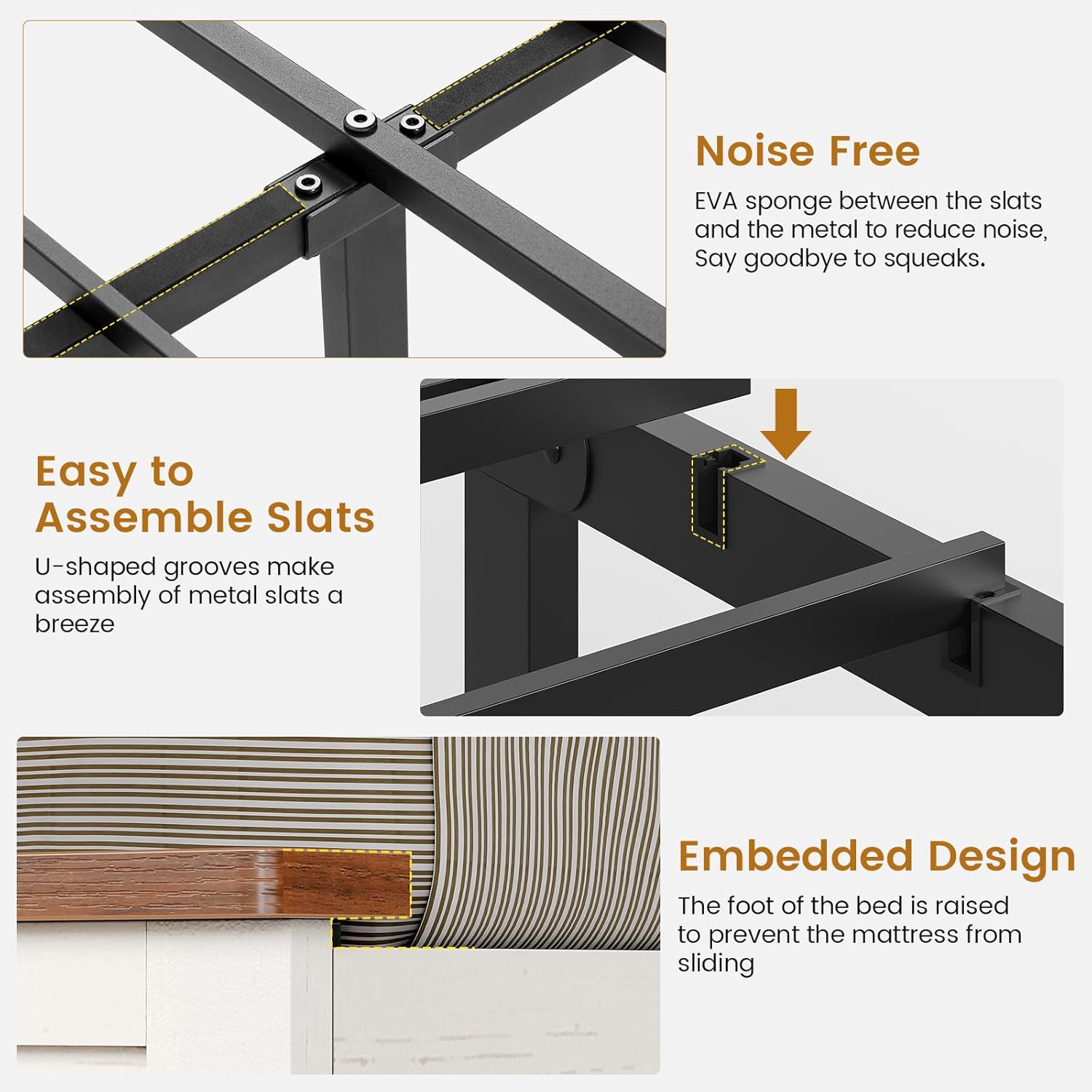 Stable and Noise-Free Structure of MSmask Bed Frame