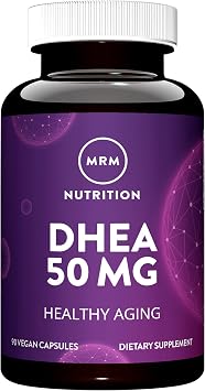 MRM Nutrition DHEA 50mg - for Women and Men - Micronized DHEA Supplement for Healthy Aging, Lean Muscle, and Enhanced Absorption Formula, Vegan, Gluten-Free, Non-GMO - 90 Servings