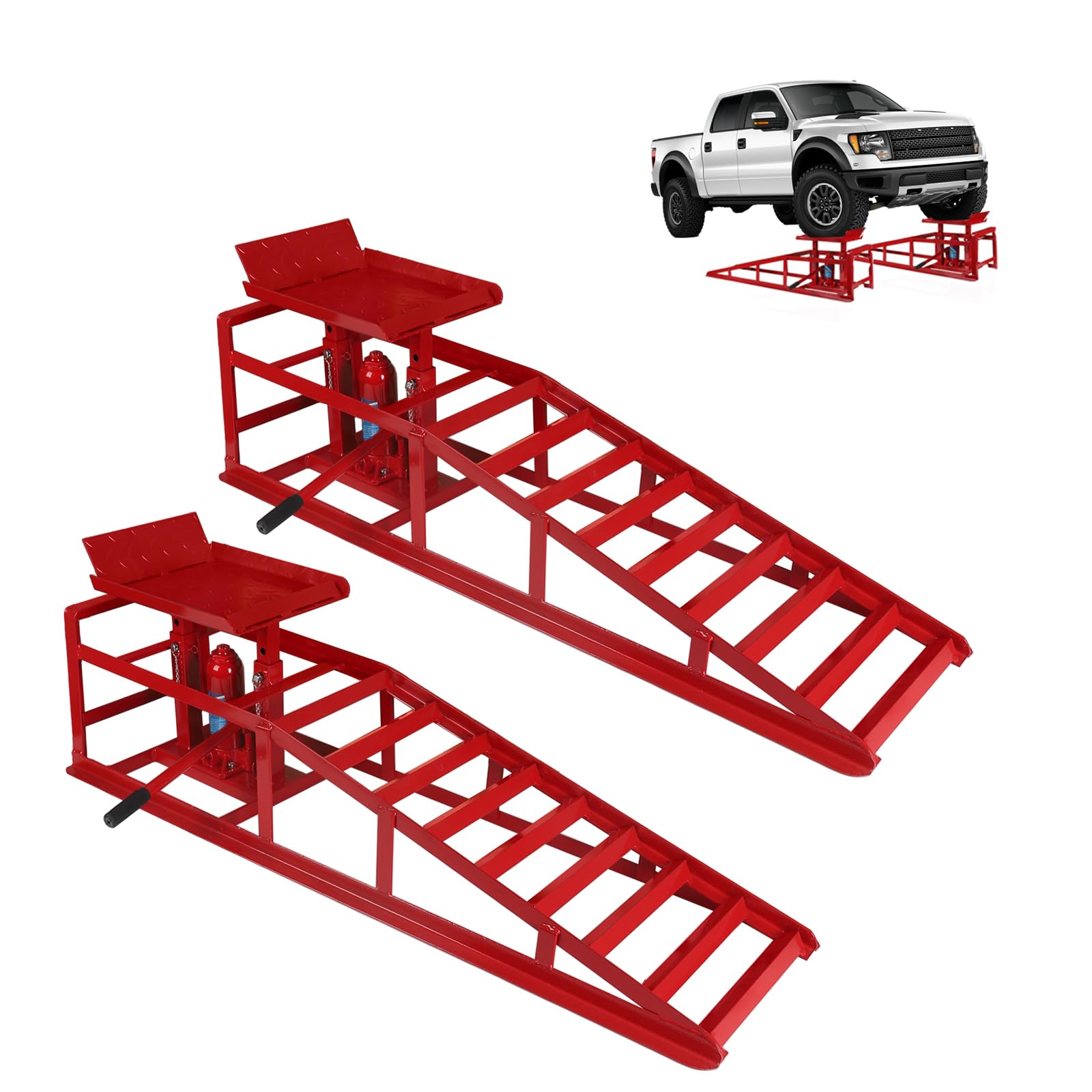 GETTKAOR 5T 11000lbs Hydraulic Car Ramps