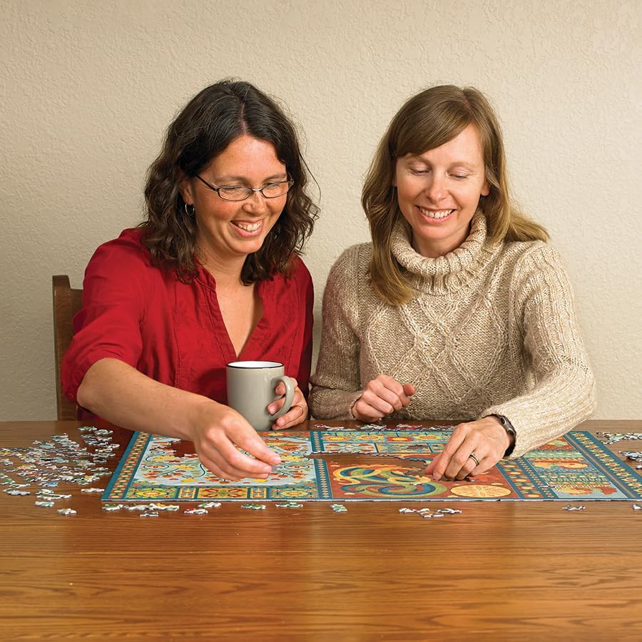 Cobble Hill 1000 Piece Puzzle - Scandi Chicken Quilt - Sample Poster Included