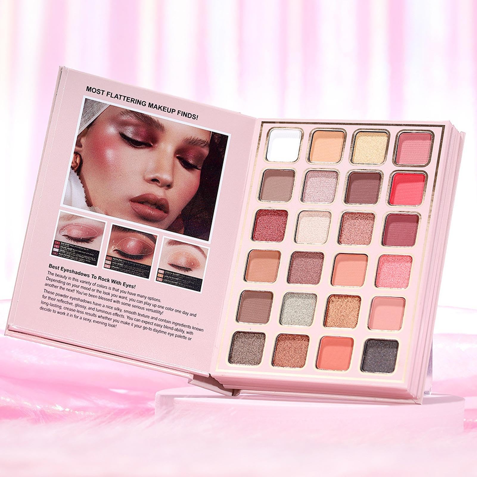 Palette Trucco a Libro Trucco Viso | Blush Naturale Per Donne Studentesse Viaggiatrici Professioniste Sposate Trucco Quotidiano Feste Matrimonio Viaggio