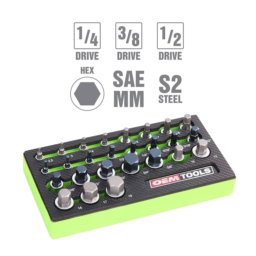 Amazon.com: OEMTOOLS 23990 Allen Socket Set 26 Piece, Allen