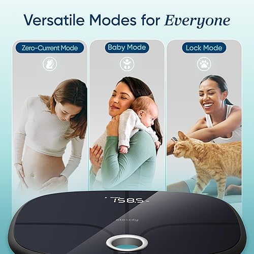 Miniatura 7 de Etekcity Báscula recargable inteligente para peso corporal, IMC, grasa, masa muscular, báscula digital de baño con 13 métricas, modo secreto,
