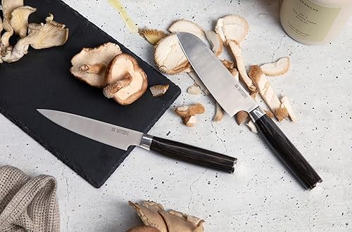 Miniatura 7 de Yatoshi - Juego de 15 cuchillos de acero inoxidable de alto carbono ultra afilado con mango ergonómico