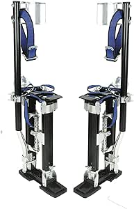 SUPERFASTRACING 15-23 Inch Drywall Stilts Aluminum Tool Adjustable for Painters Walking Painting Taping Black