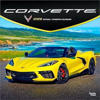 Official 2026 Chevrolet Corvette Wall Calendar: 12x24 Inch, Plastic-Free, High-Quality Imagery