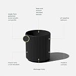Veradek Demi Series Round Planter for Porch, Patio, Backyard | Durable Plastic-Stone Composite Material | Modern Décor for Tall Plants, Flowers
