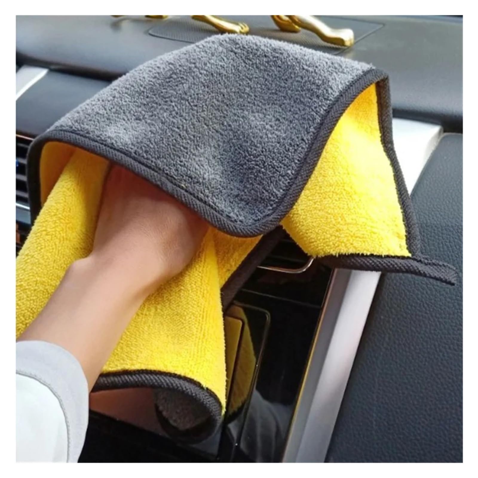 Microfiber Cleaning Towels for Cars - Professional Detailing Cloths - 1 2 6 Pack Car Drying and Washing — view 2