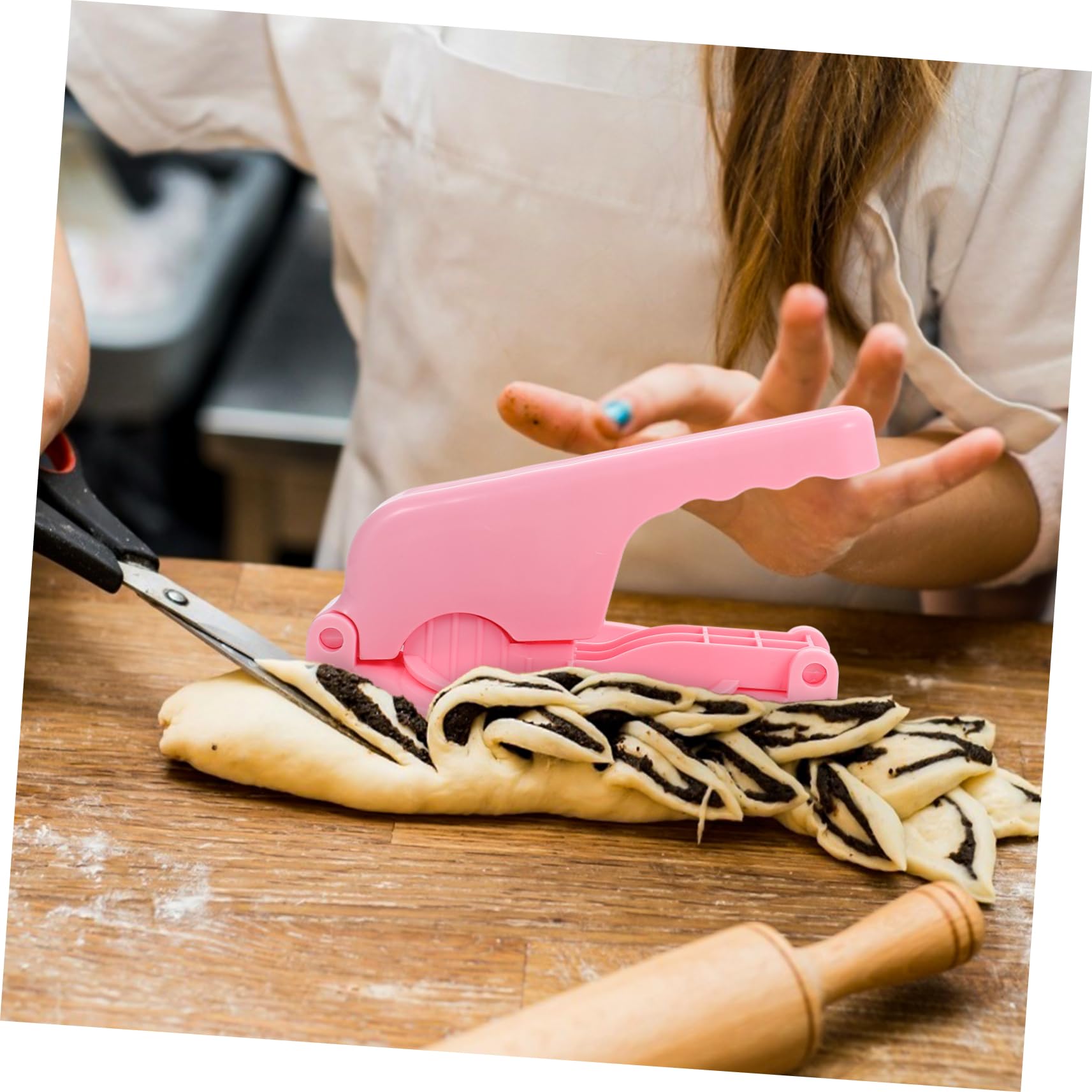 Cabilock 1pc Dumpling Wrapper Maker Pastry Dough Presser Tool for Easy Dumpling and Empanada Creation Up Comfortable Grip for Home Cooking