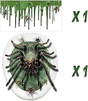 Vista 4 de Funda de asiento de inodoro de Halloween, calcomanía 3D de transformación de terror para decoración de baño, fiesta temática, decoración del hogar
