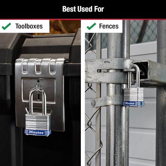 Master Lock 3QLF dış mekan asma kilit, anahtarlı, 4 adet aynı anda kapanır