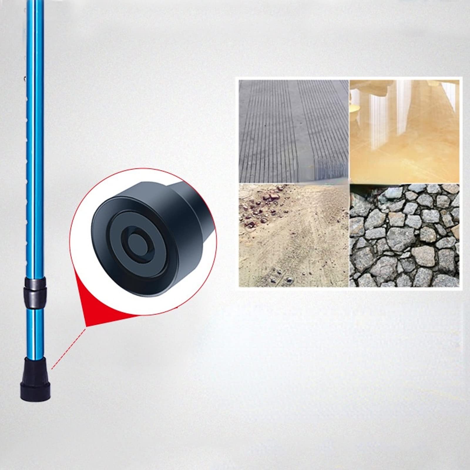Stampelle per Avambraccio (2 unità), Stampelle per Polsini Ergonomiche Leggere Blu, Stampella Ortopedica Regolabile per Adulti e Bambini con Altezza 130-195 Cm
