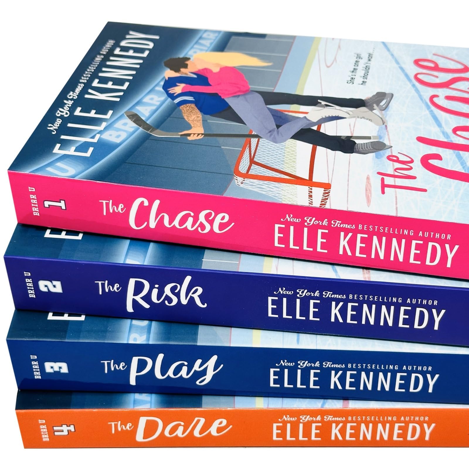 Briar U Series Books 1-4 Collection Set by Elle Kennedy (The Chase, The Risk, The Play & The Dare)