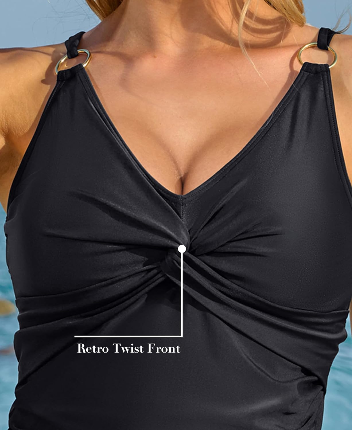 Charmo Two Piece Tankini Swimsuits for Women Tummy Control Bathing Suit 2026 Modest Tank Top with Bottom Shorts - Image 4