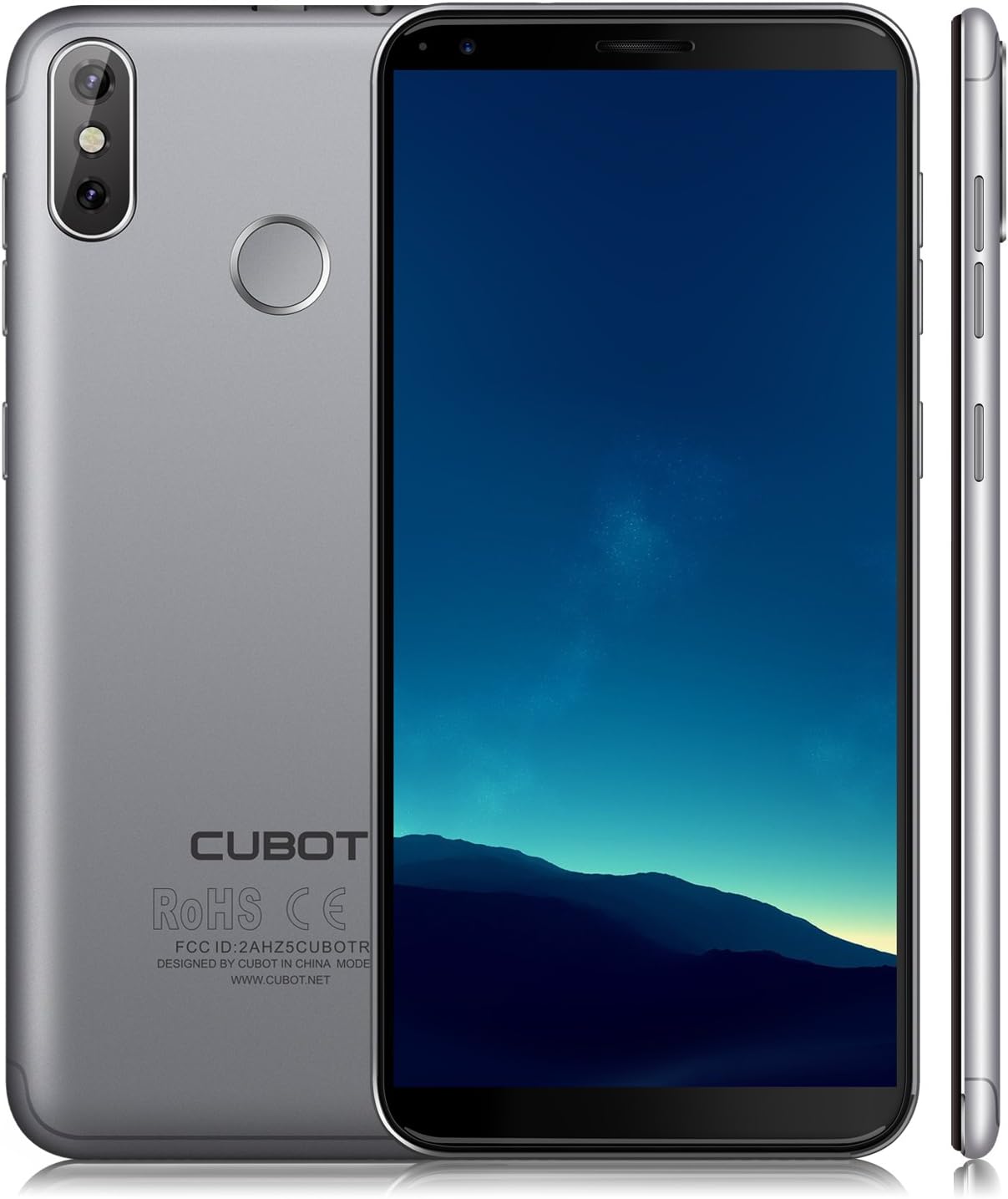 CUBOT R11(2018) Android 8.0 Smartphone Unlocked, 18:9 FHD 5.0 inch Touch Screen Sim Free Mobile Phone, Android 8.0, 3G Dual SIM,2GB RAM+16GB ROM,13MP+8MP Dual Camera, WiFi, GPS,Bluetooth (Gray)