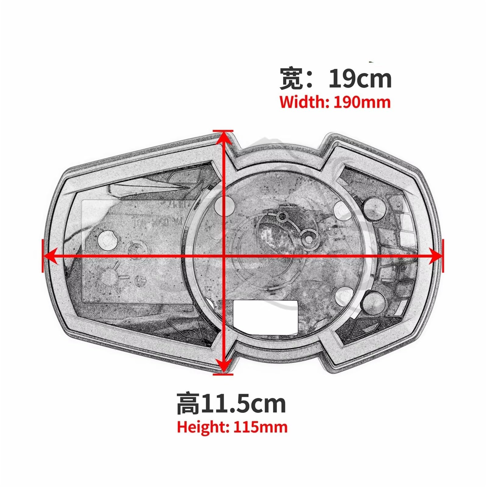 Marco Instrumento Compatible Con Para Ninja 400 650 1000 Para Z1000SX Para EX400 2017-2019 Cubierta La Carcasa Del Odómetro Tacómetro Velocímetro Motocicleta