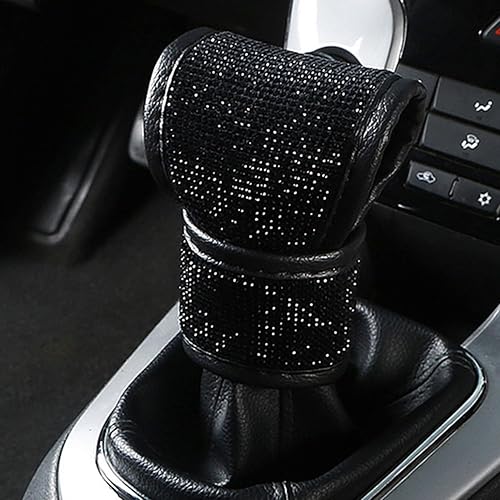 Bling Bling - Funda para palanca de cambios de coche con cristales brillantes, funda para palanca de cambios con brillo de strass, protector para