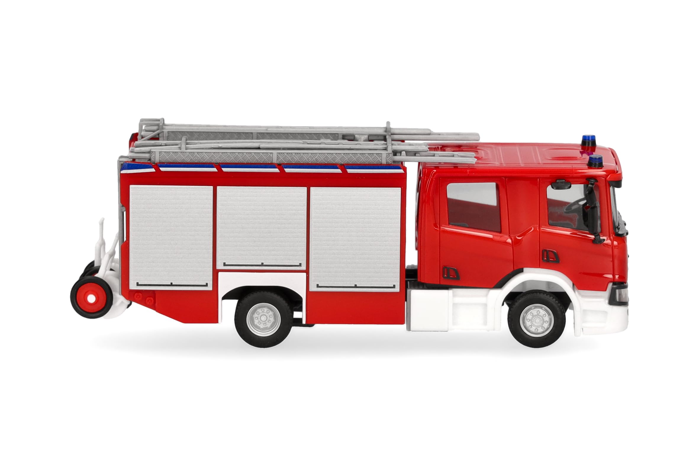 Herpa modello di camion Scania CP28 Crewcab veicolo antincendio "Feuerwehr", in scala 1:87, pezzo da collezione, modello tedesco, statuetta plastica