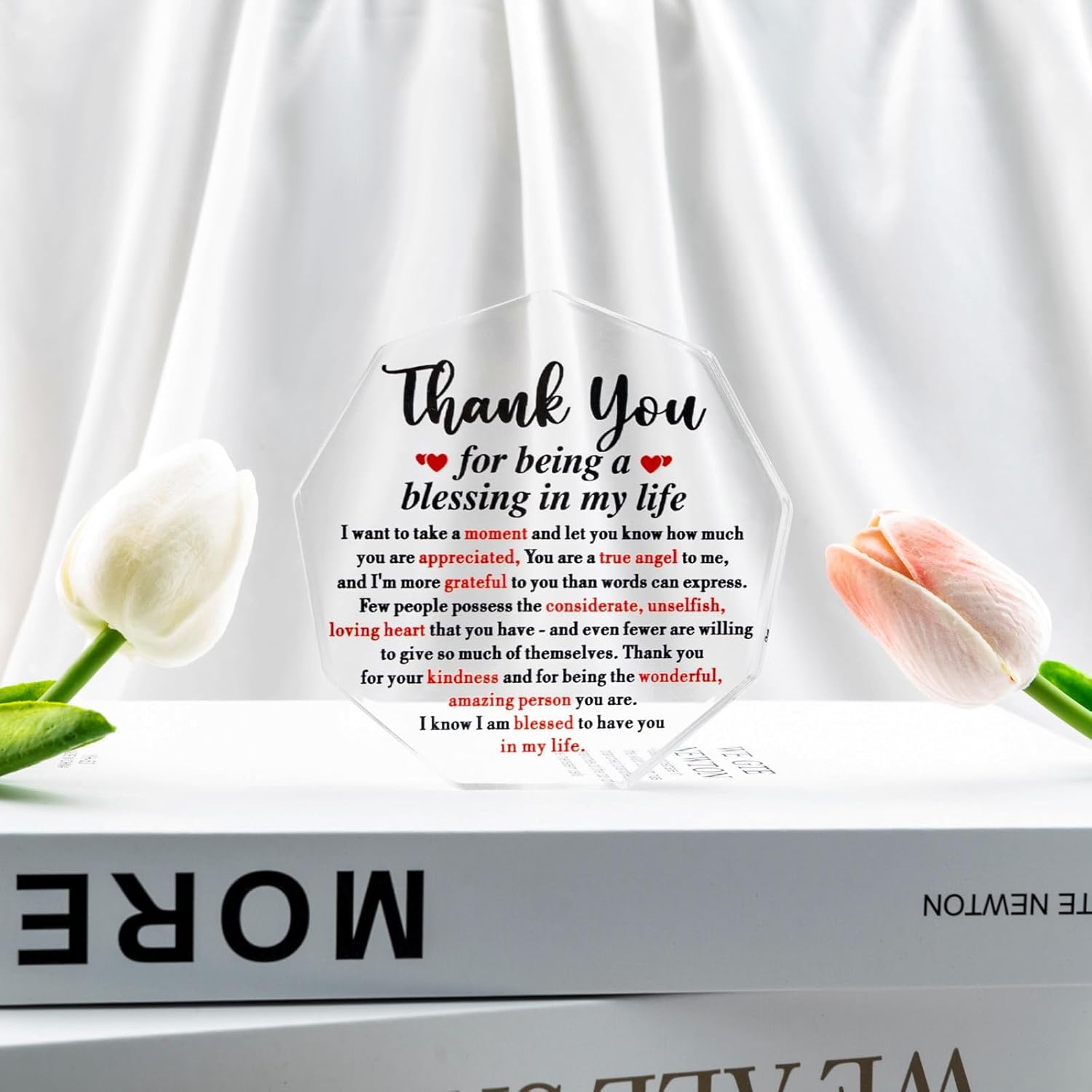 Thank You Gifts for Women Men Appreciation Gifts for Friends Coworkers Mentor Gifts for Women Acrylic Plaque Home Office Decor Family Friend Gift Christmas Thanksgiving Day Birthday - Image 5