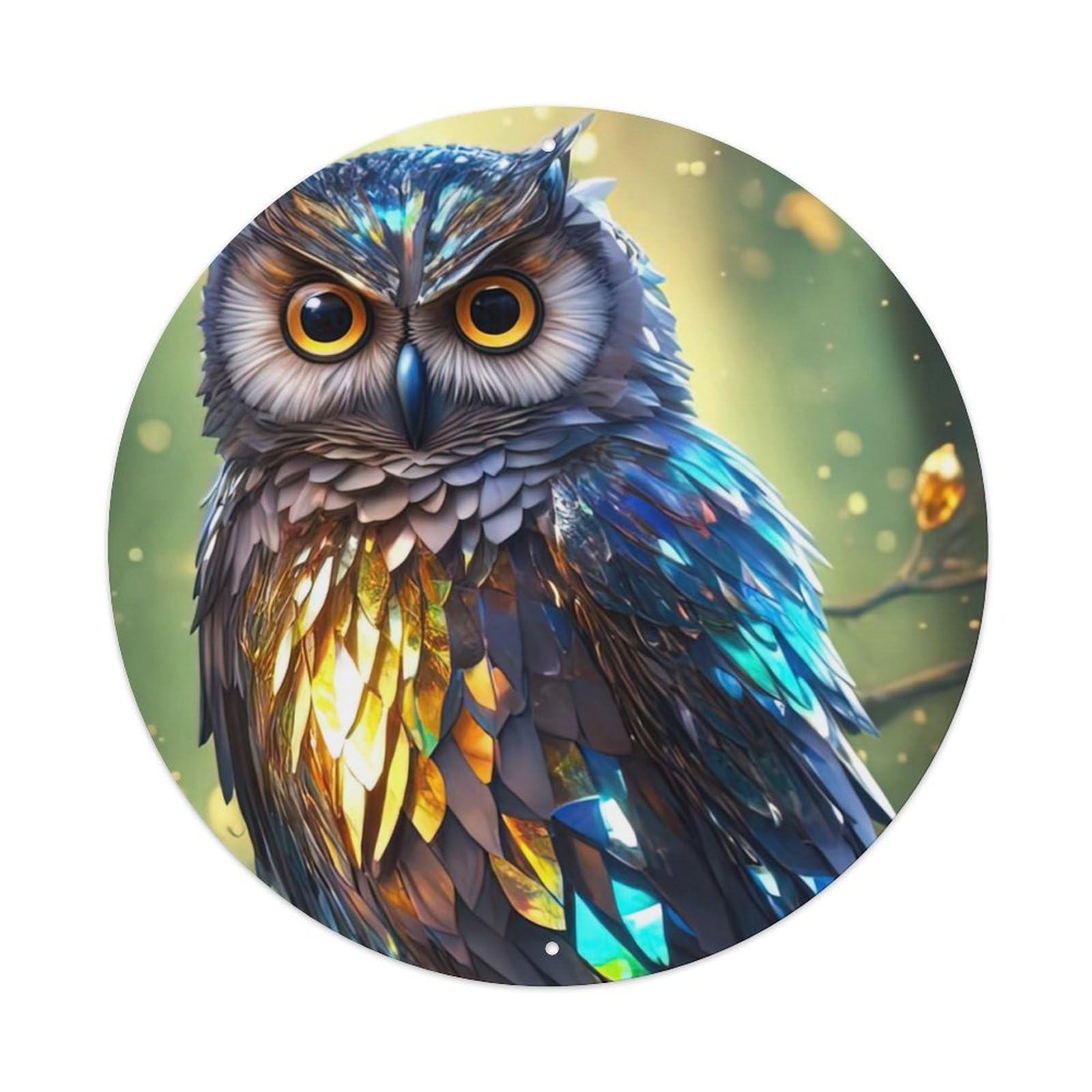 Animal Owl on The Branch Metal Tin Sign