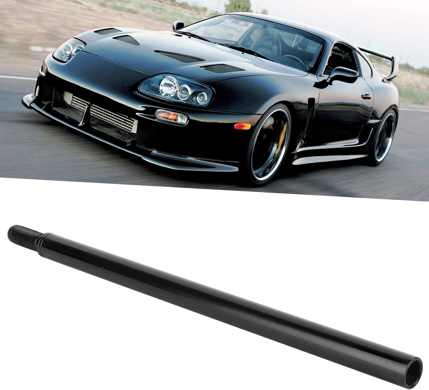 10in Shift Knob Extender, M12 x 1.25 Manual Transmission Shifter Lever Extension, 12 Shifter Extension Kit for Impreza, Susuki Samurai, MR2 1991-95 (SW20), Mustang (Newer Manual)