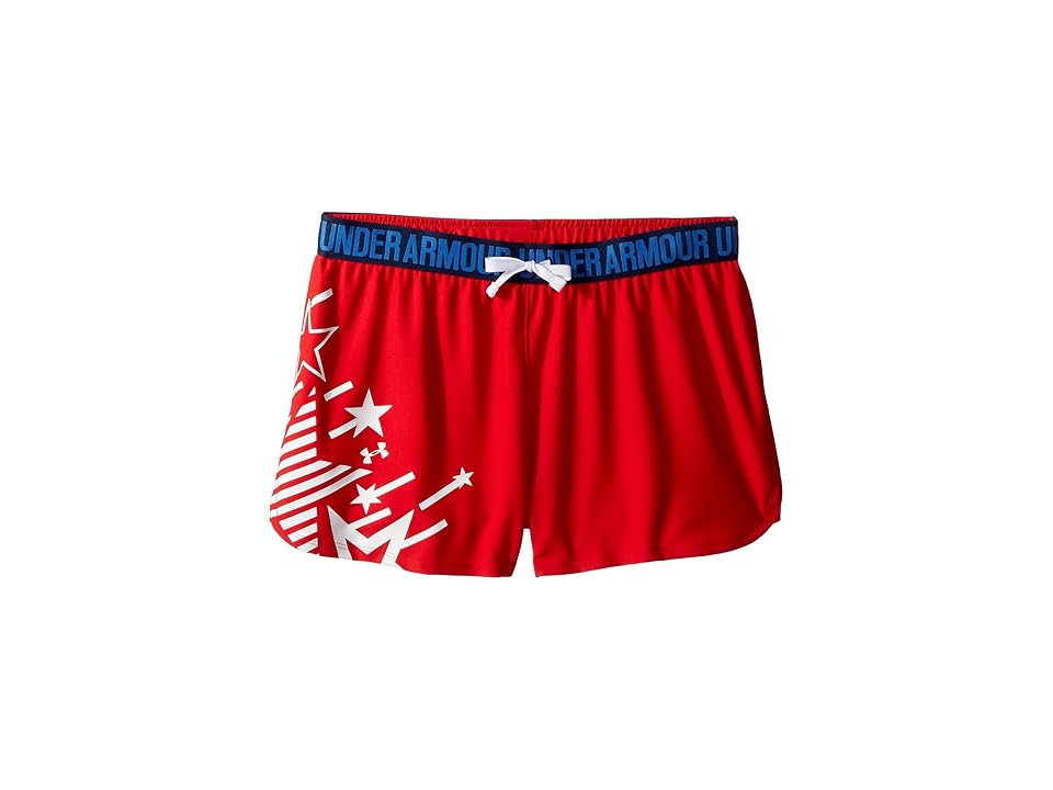 

Under Armour Kids Americana Play Up Shorts (Big Kids) (Pierce/Green Typhoon) Girl's Shorts