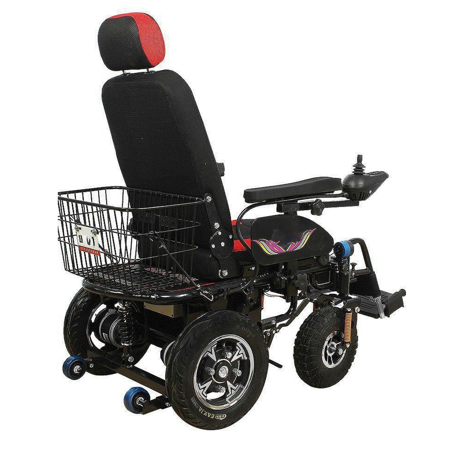 Silla de ruedas eléctrica sola mano Joystick Operado Scooters ancianos, Discapacitados Asistió Scooters-Manual Acostado-24V64A plomo ácido - Alcance 60km