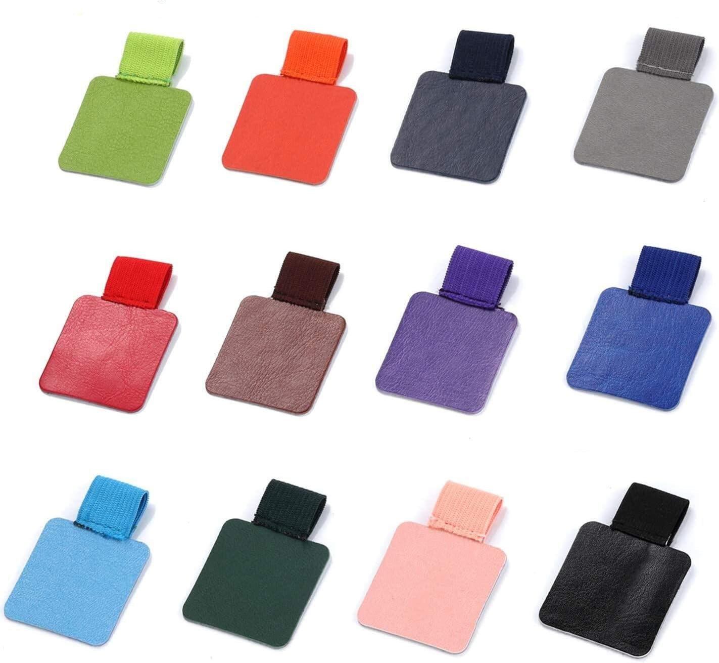 Pen Loop Holder Set, 12 Pack Self-Adhesive Pencil Holder Elastic Design for Notebooks, Journals, Calendars with 12 Colors (12 Pcs)