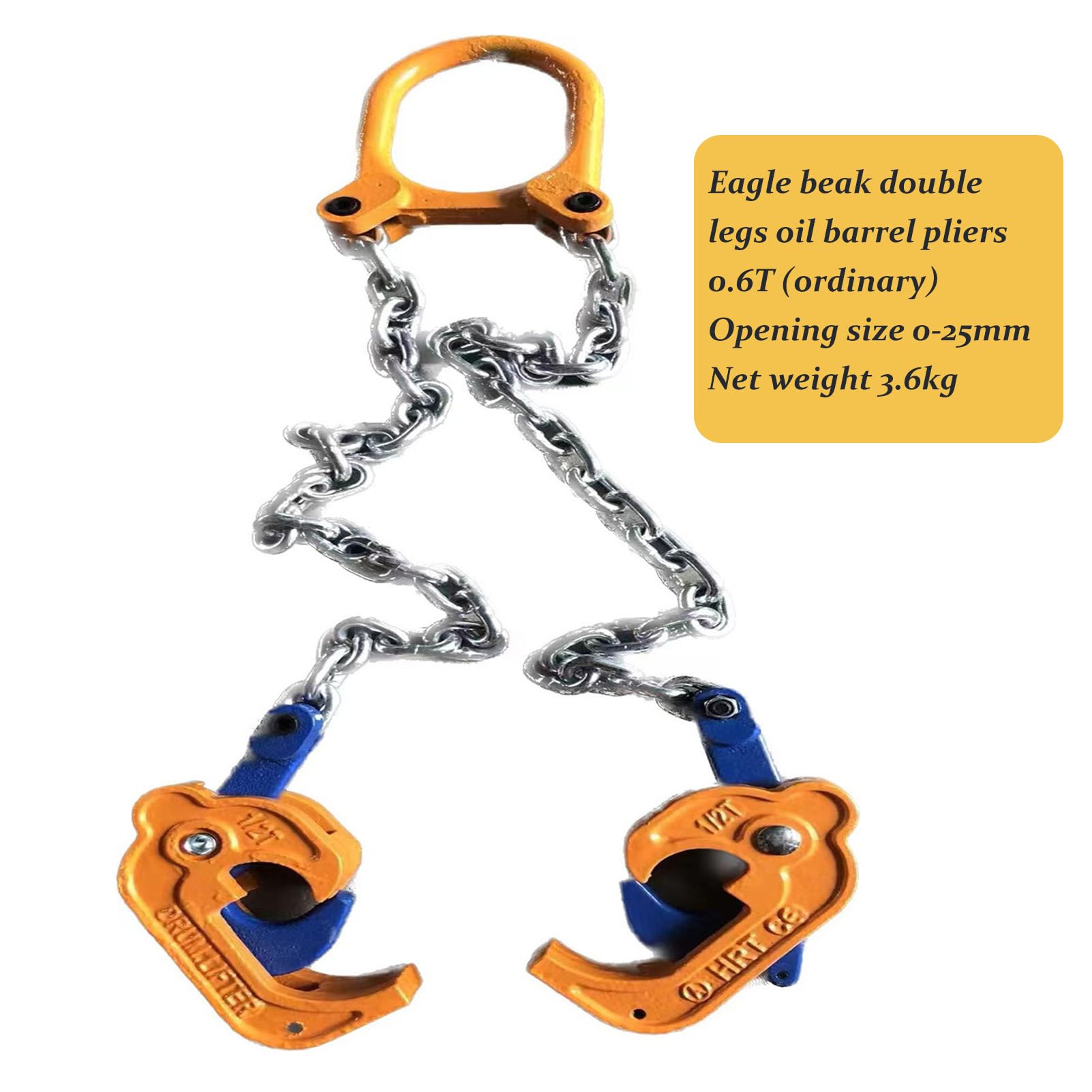 AZHANGYB Chain Sling Double Leg with Sling Hooks and Adjusters Grade Alloy Steel Engine Chain Hoist Lifts, 0.6t/1322lbs Capacity, Chain Drum Lifter