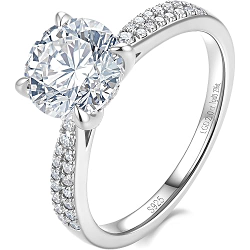 0.5-2 Carat Lab Grown Diamond Halo Engagement Rings for Women